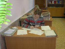 В читальном зале